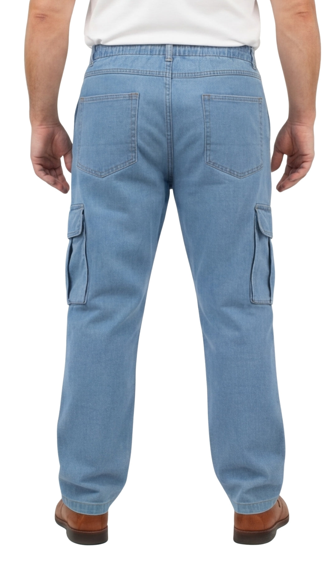 Men's Lightweight Double Cargo Pocket Pull-On Jeans TURTLE BAY APPAREL