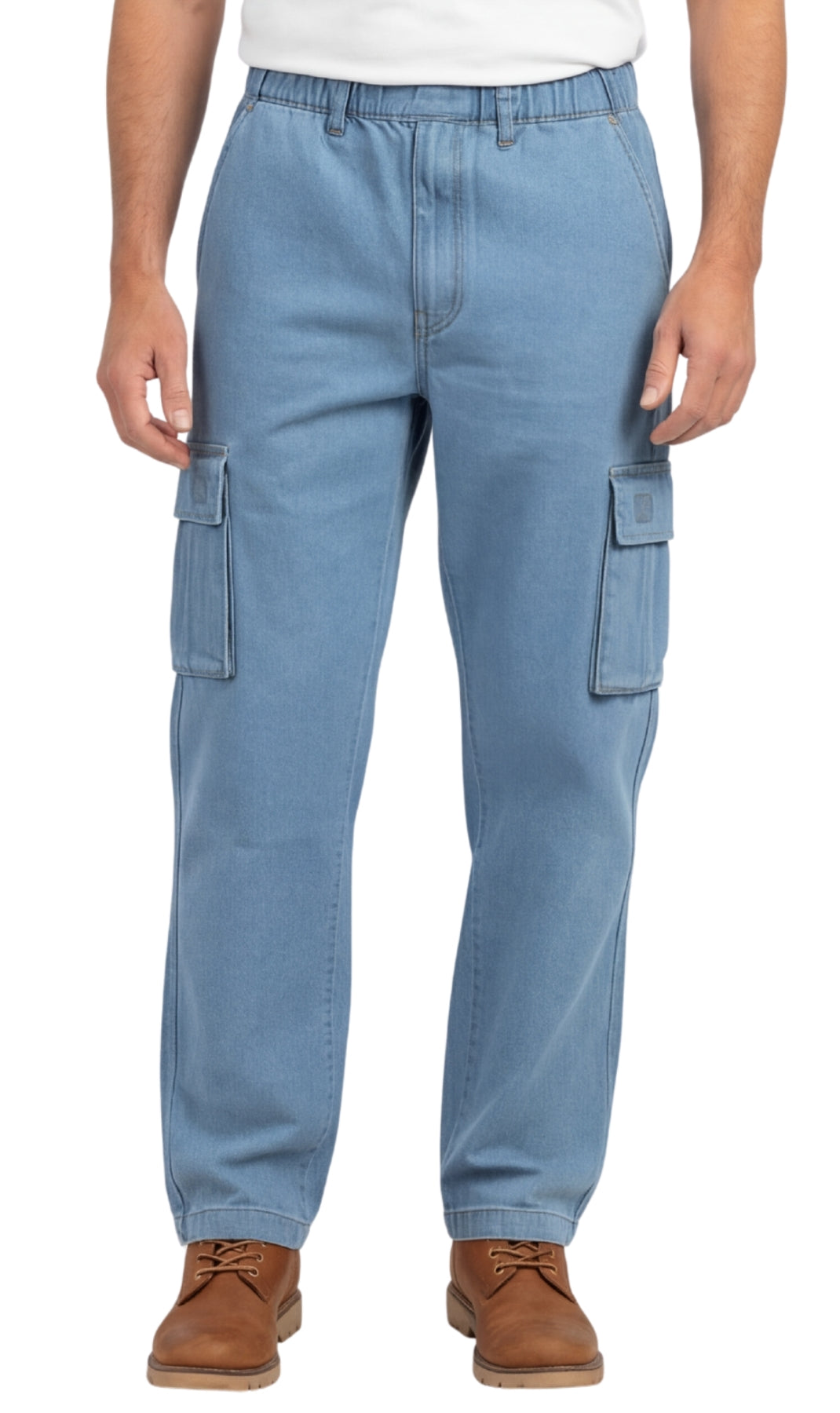 Men's Lightweight Double Cargo Pocket Pull-On Jeans TURTLE BAY APPAREL
