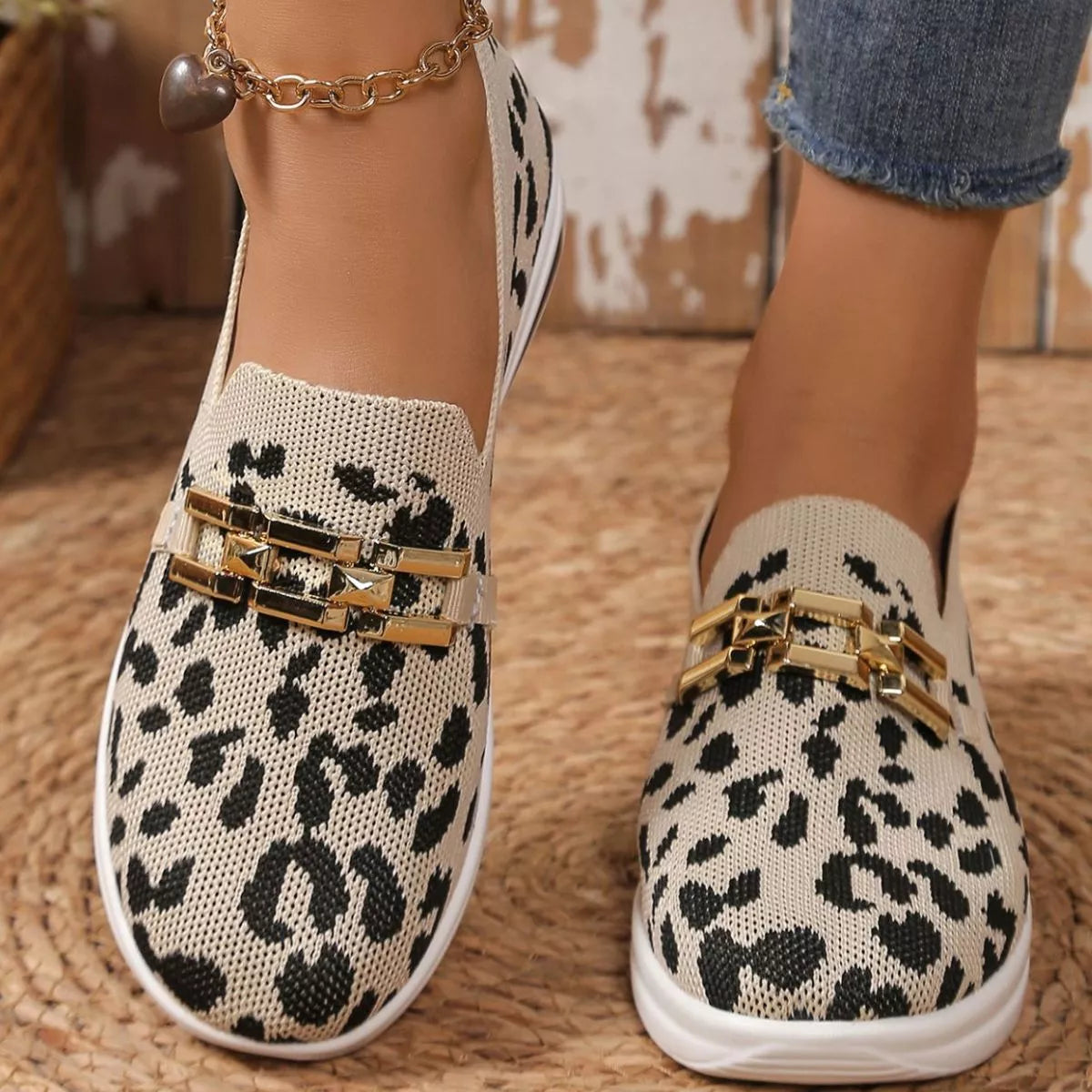 Leopard Mesh Slip-Ons New Era Fashion LLc