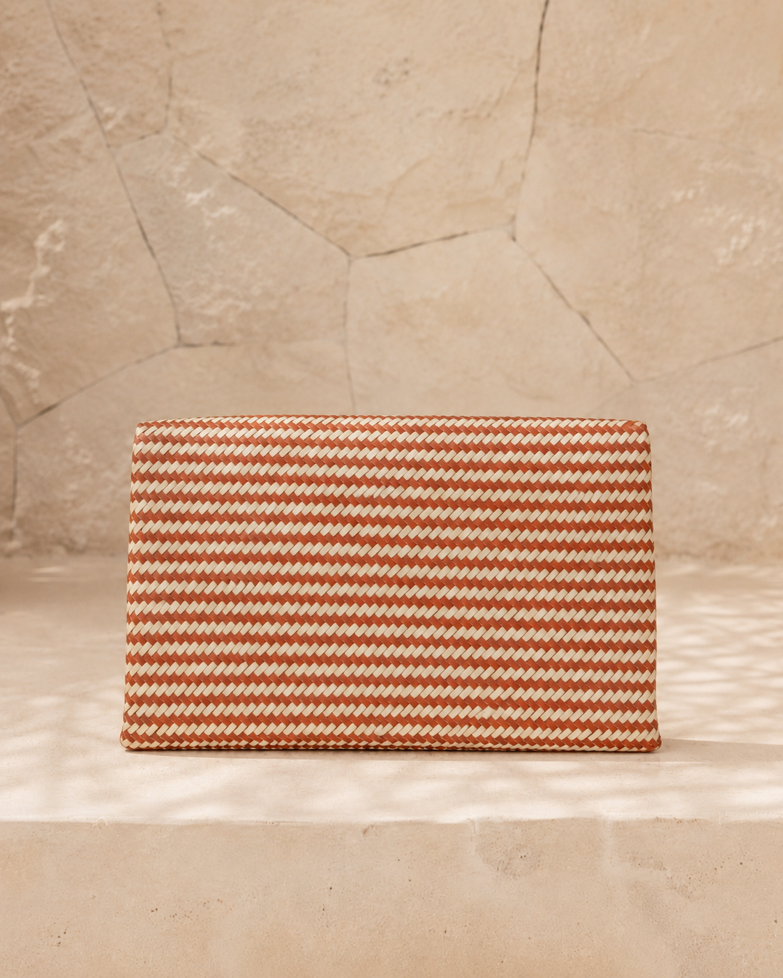 Stripes Rattan Clutch Village Thrive
