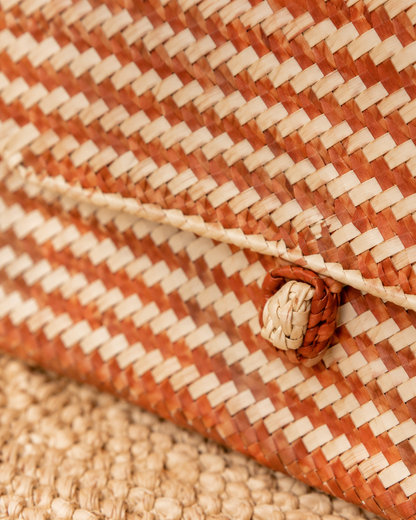 Stripes Rattan Clutch Village Thrive