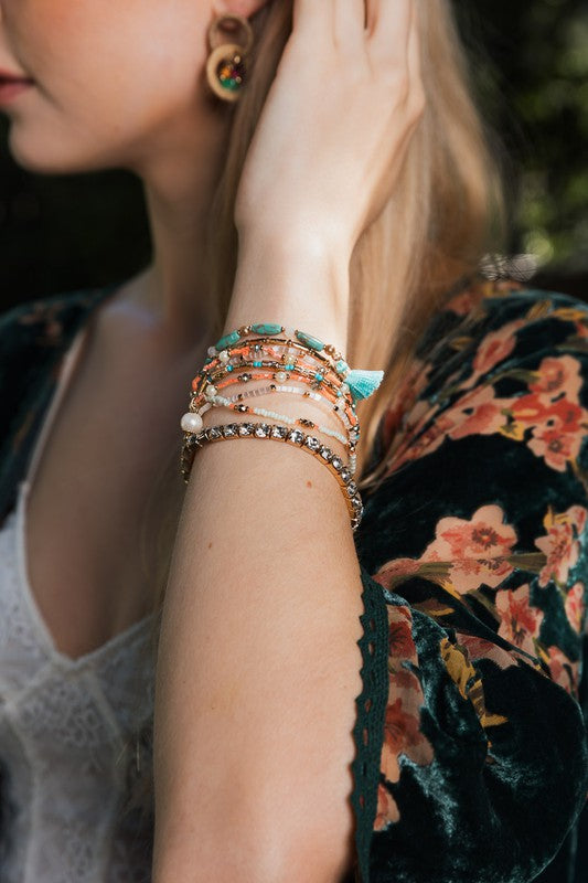 Sweet Pastel Studded Beads Layered Bracelet Shop Style & More | Fresh Looks, Everyday Deals & Free Shipping