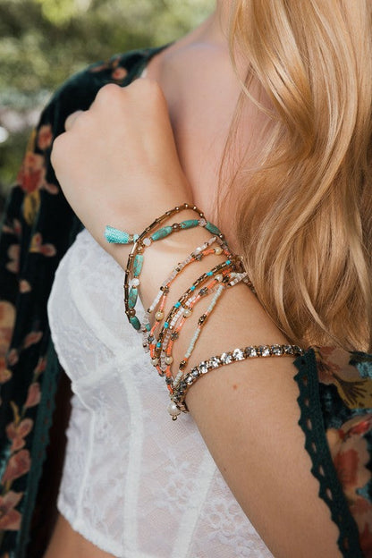 Sweet Pastel Studded Beads Layered Bracelet Shop Style & More | Fresh Looks, Everyday Deals & Free Shipping