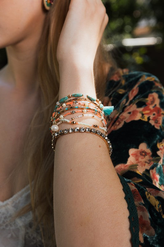 Sweet Pastel Studded Beads Layered Bracelet Shop Style & More | Fresh Looks, Everyday Deals & Free Shipping