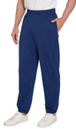 Mens Pull On Elastic Waist Knit Pants - Relaxed Dressing for Comfort