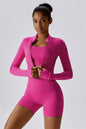 The Eloise Jacket Sports Bra Shorts 3-Piece Set Fitglutes Activewear Gymwear Sportswear & Workout Clothes