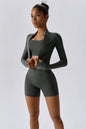 The Eloise Jacket Sports Bra Shorts 3-Piece Set Fitglutes Activewear Gymwear Sportswear & Workout Clothes