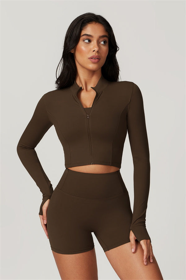 The Eloise Jacket Sports Bra Shorts 3-Piece Set Fitglutes Activewear Gymwear Sportswear & Workout Clothes