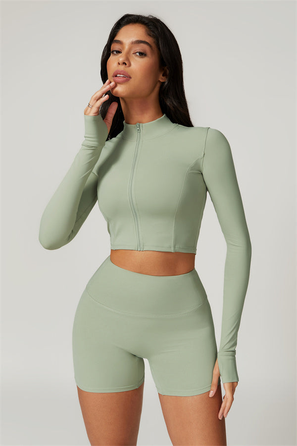 The Eloise Jacket Sports Bra Shorts 3-Piece Set Fitglutes Activewear Gymwear Sportswear & Workout Clothes