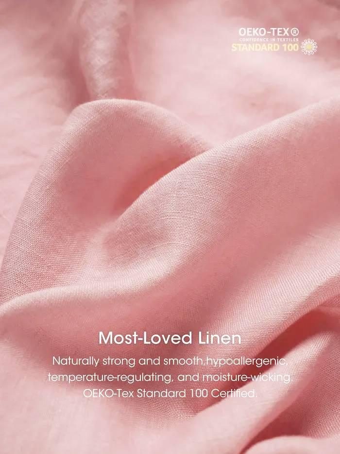 100% Linen Loose Fit Button Waist Gathered Maxi Dress LUNA LINTICO