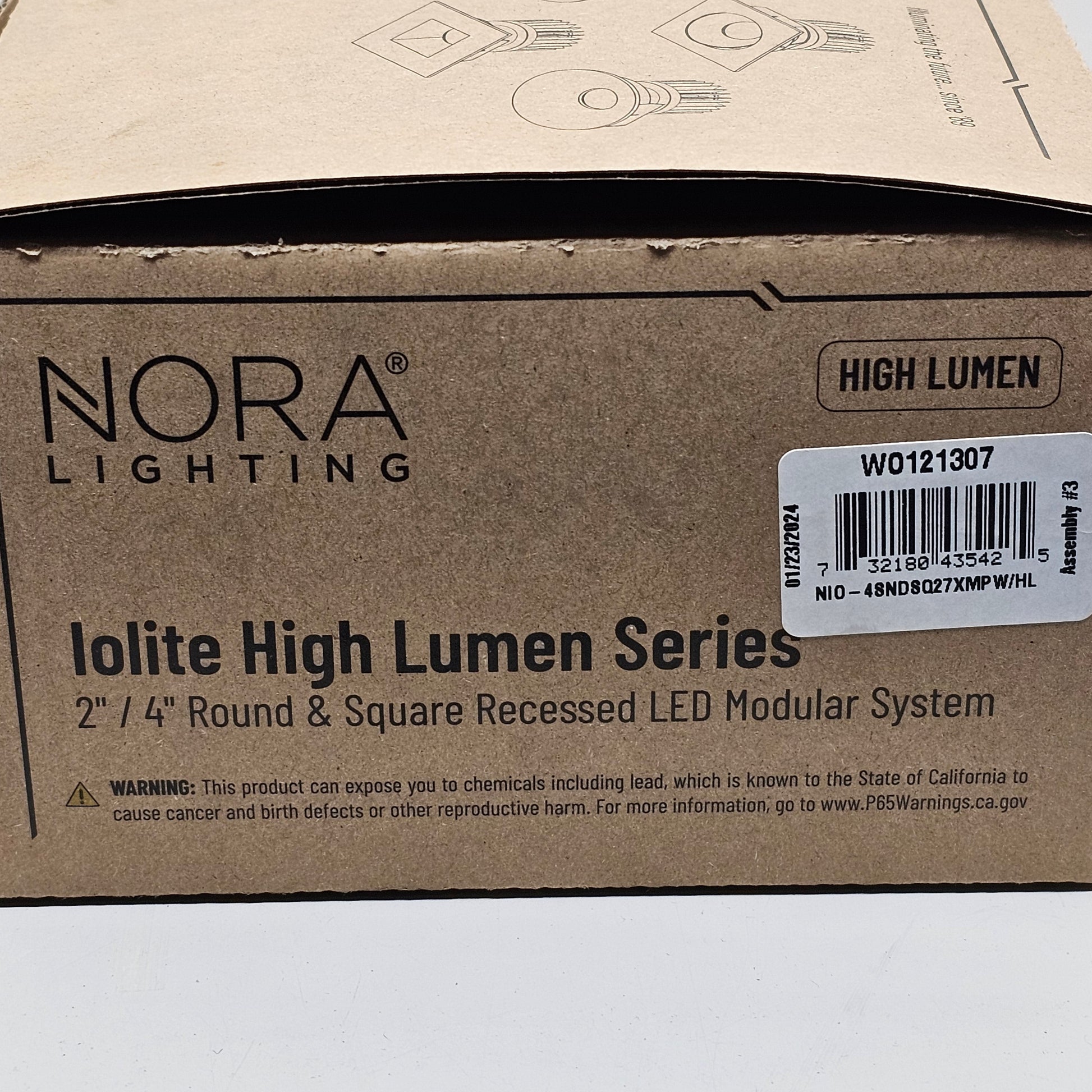 NORA LIGHTING Lolite 4" LED Square Recessed Trim 1000 Lumens PayWut