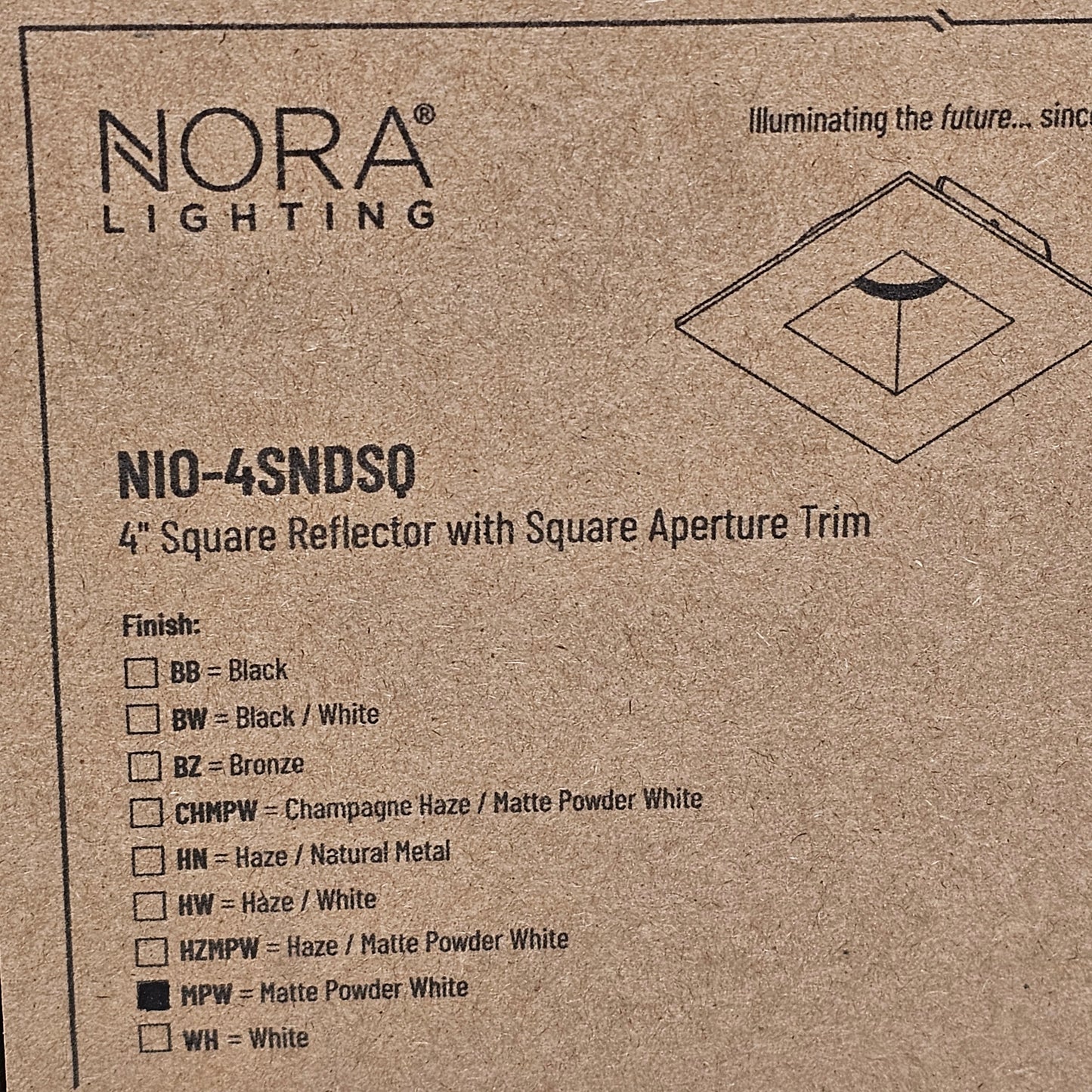 NORA LIGHTING Lolite 4" LED Square Recessed Trim 1000 Lumens PayWut
