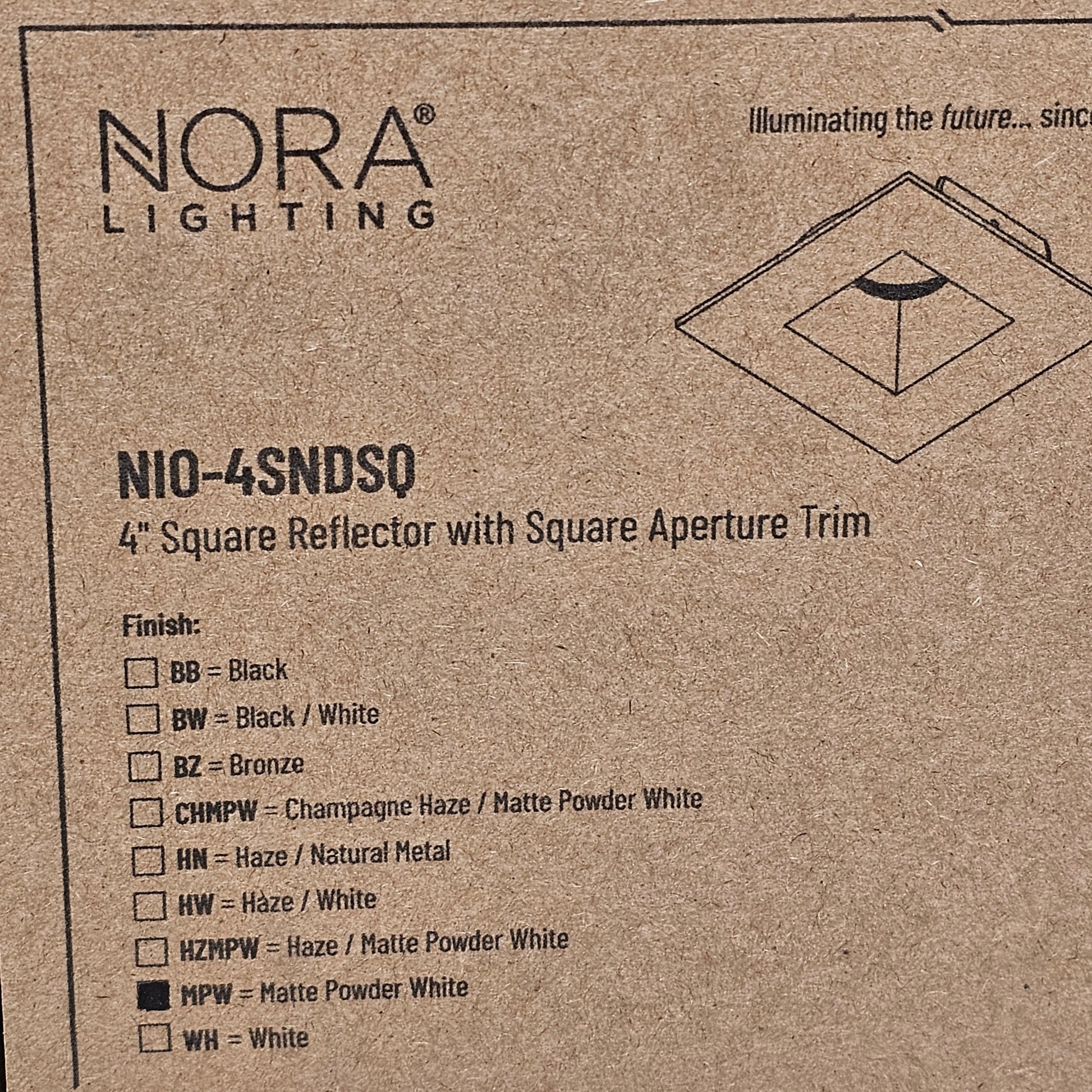 NORA LIGHTING Lolite 4" LED Square Recessed Trim 1000 Lumens PayWut