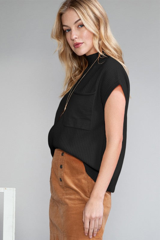 Green Patch Pocket Ribbed Knit Sweater Shop Style & More | Fresh Looks, Everyday Deals & Free Shipping