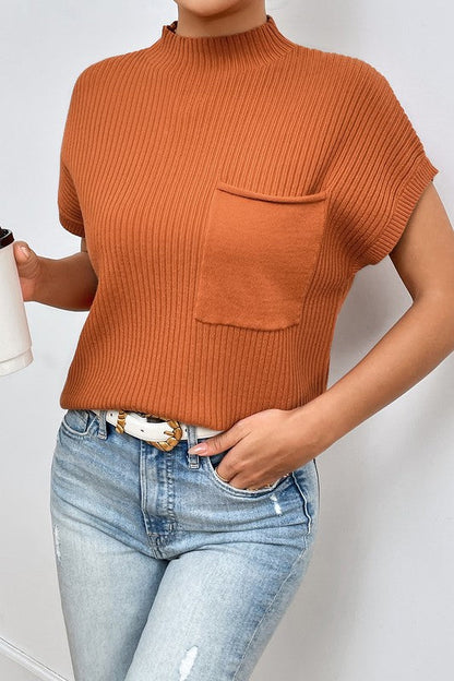 Green Patch Pocket Ribbed Knit Sweater Shop Style & More | Fresh Looks, Everyday Deals & Free Shipping