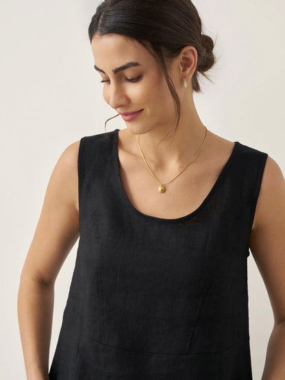 100% Linen Swing Beach Tank Dress GIANA LINTICO
