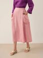 100% Linen Elastic Waist Skirt MARINA LINTICO