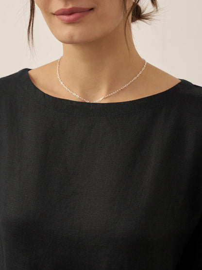 100% Linen A-Line Midi Dress VALENCIA LINTICO