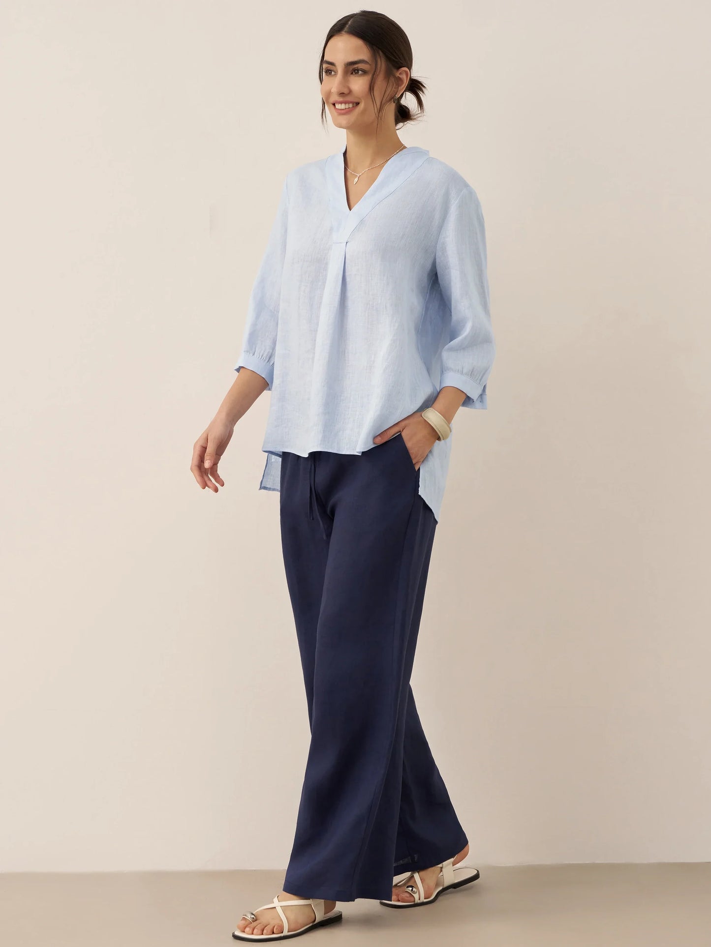 100% Linen Classic Pants LYON LINTICO