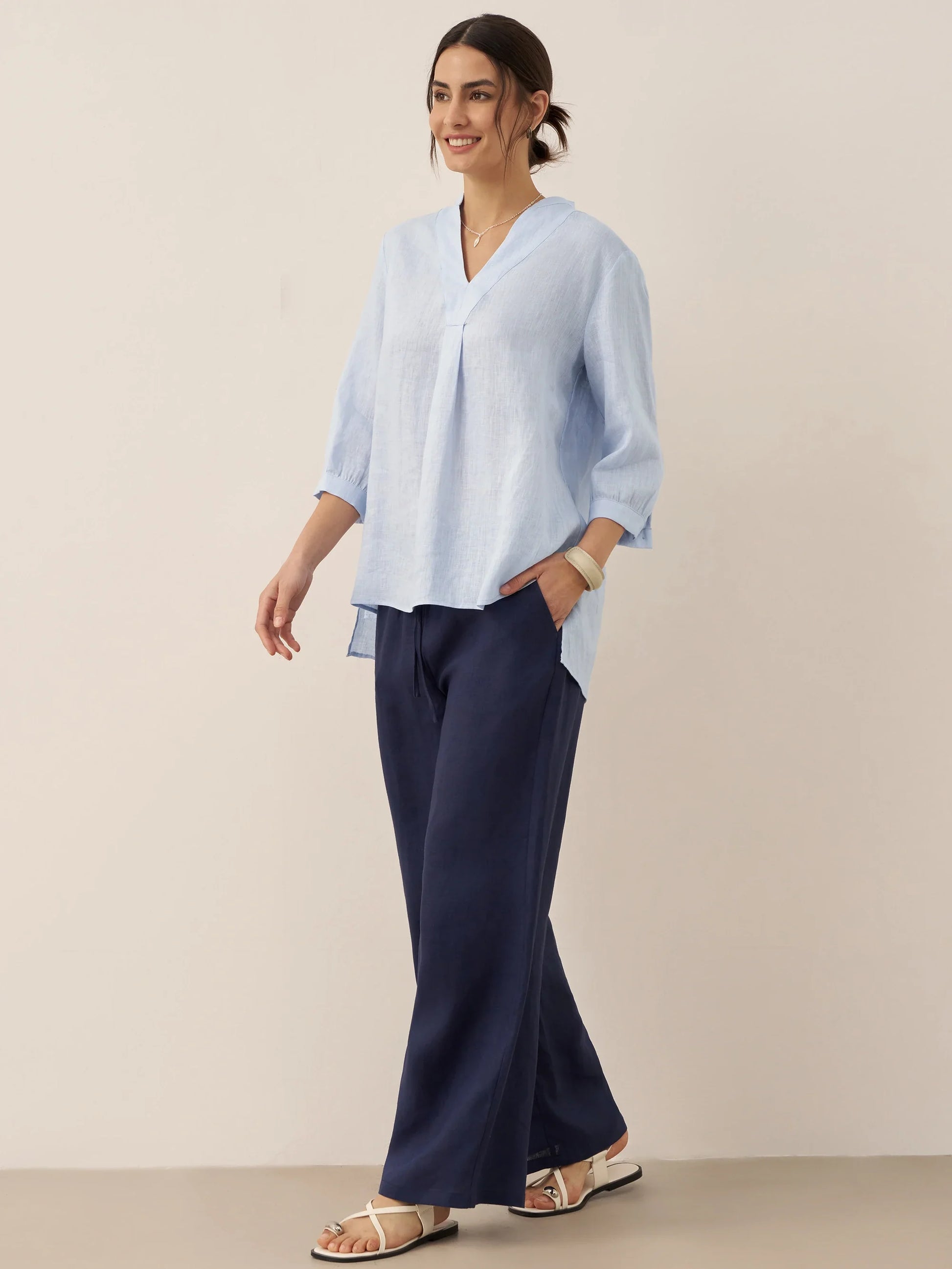 100% Linen Classic Pants LYON LINTICO