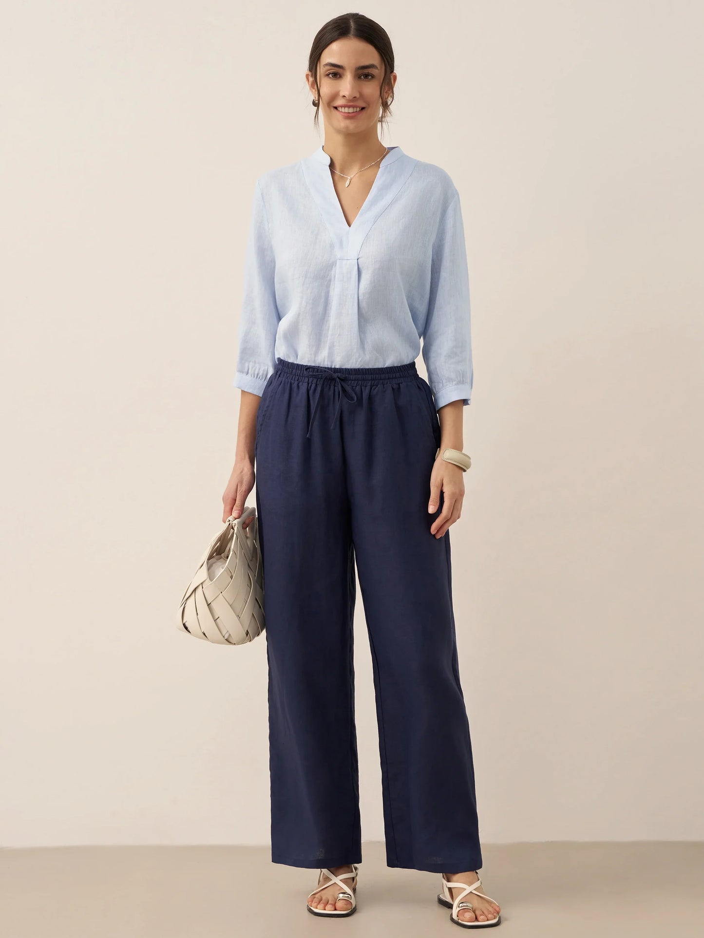 100% Linen Classic Pants LYON LINTICO