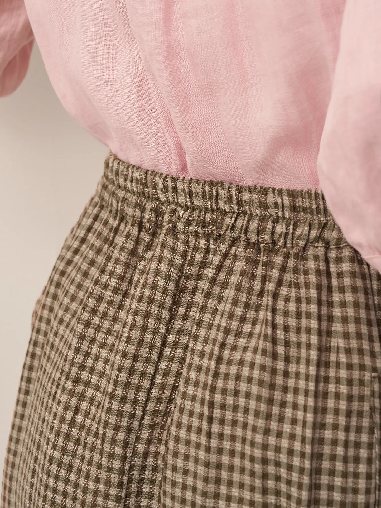 100% Linen Elastic Waist Skirt MARINA LINTICO
