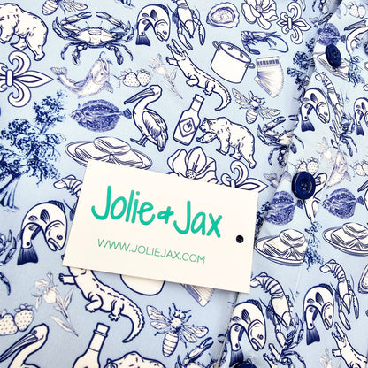 Cajun Toile Men’s Button Down Shirt Jolie & Jax Boutique