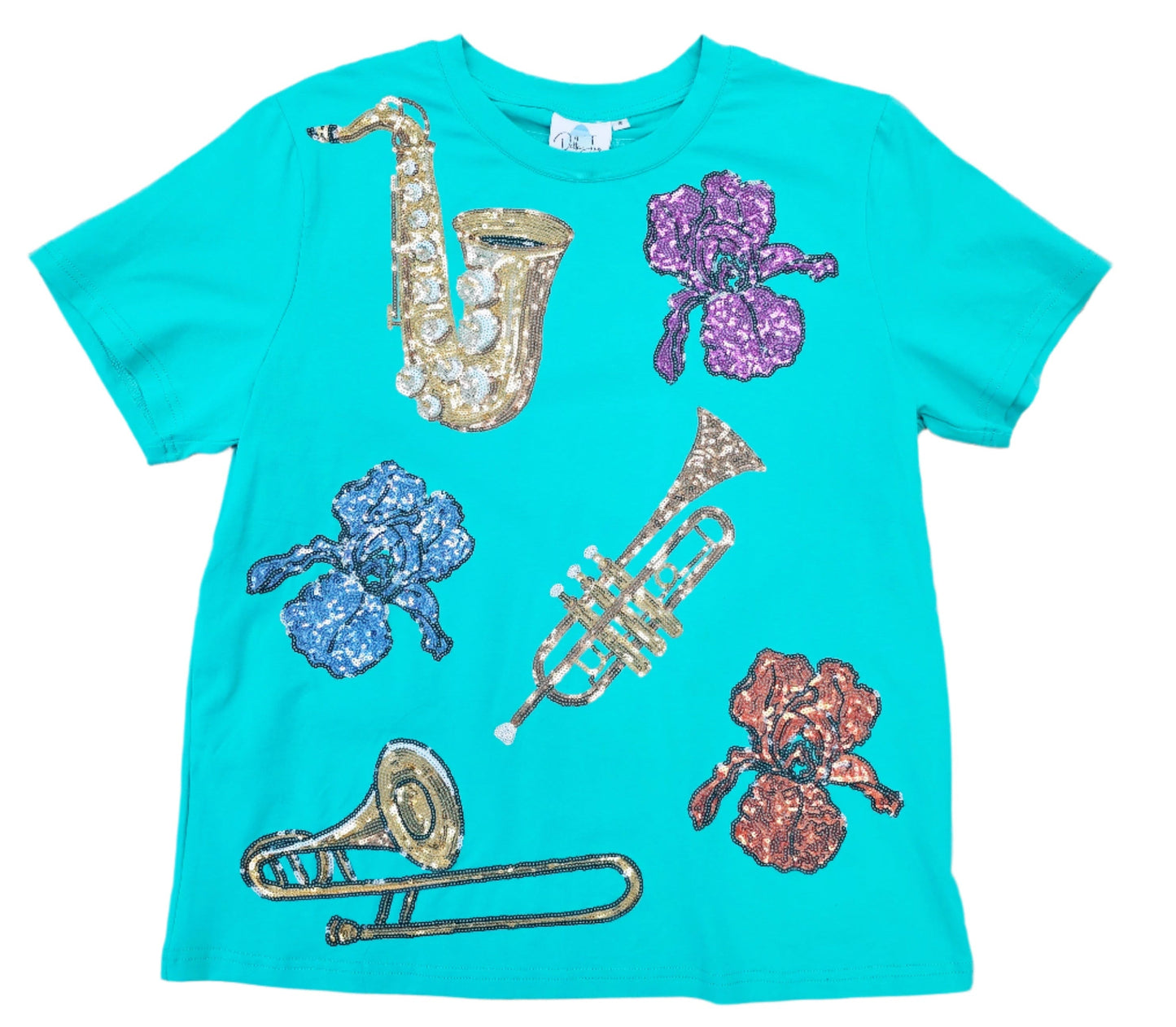 Jazz Iris Sequined Instruments Shirt Jolie & Jax Boutique