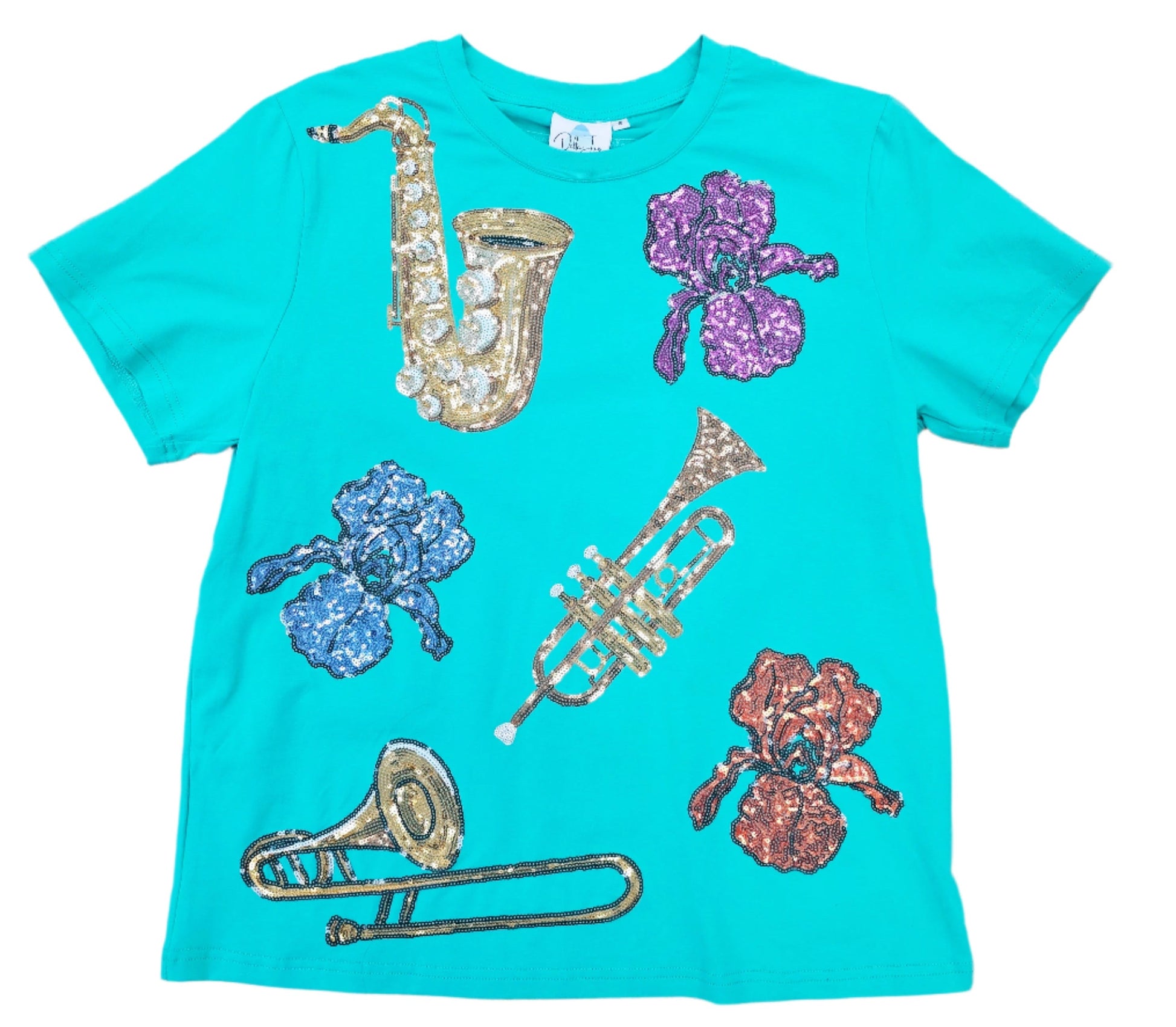Jazz Iris Sequined Instruments Shirt Jolie & Jax Boutique