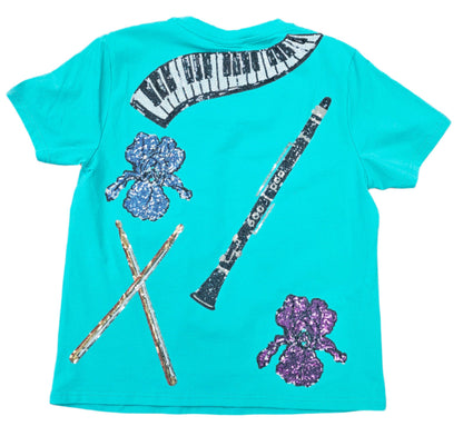 Jazz Iris Sequined Instruments Shirt Jolie & Jax Boutique
