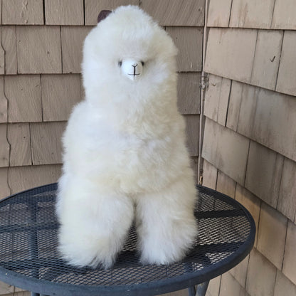 17" Standing Fur Alpaca Toy Purely Alpaca