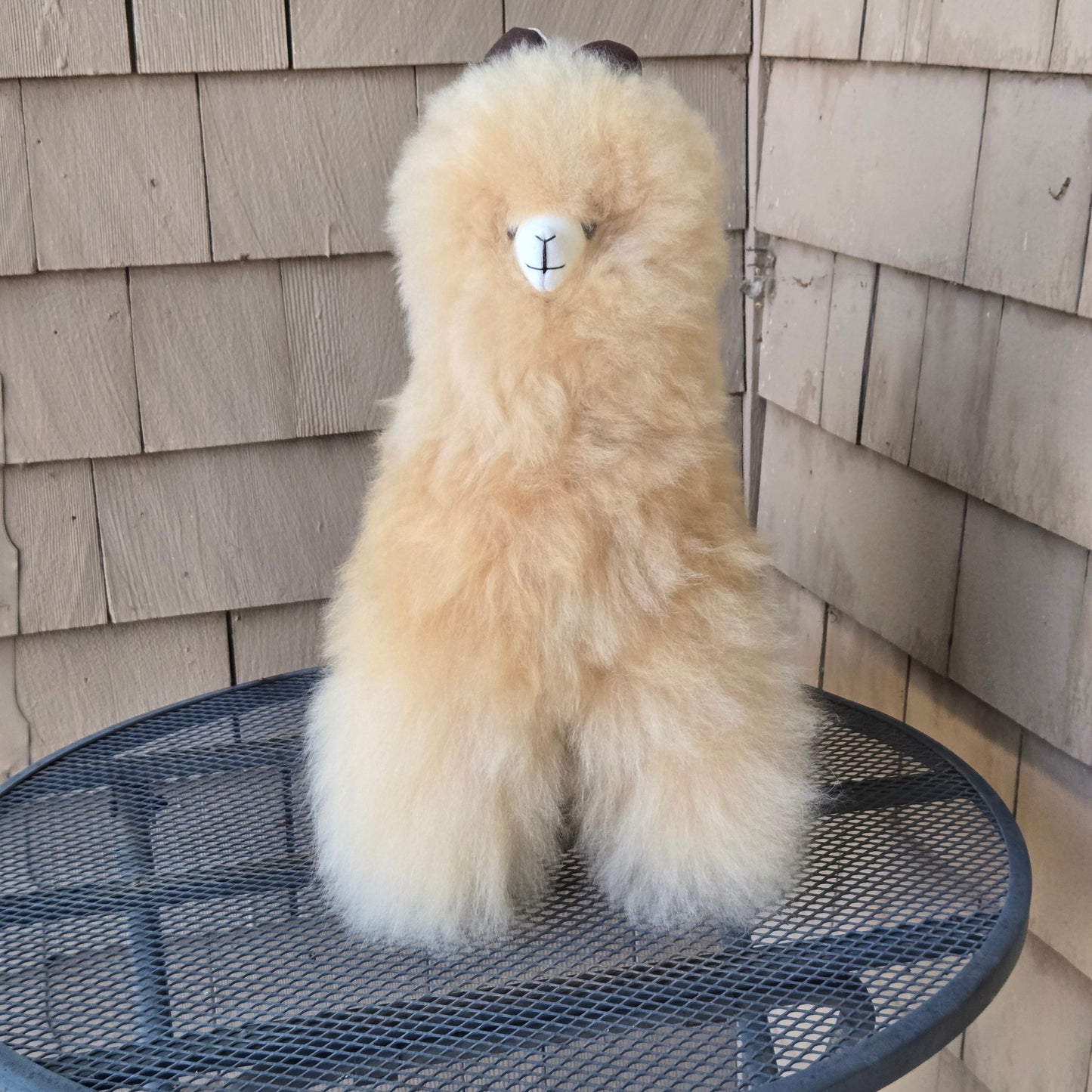 17" Standing Fur Alpaca Toy Purely Alpaca