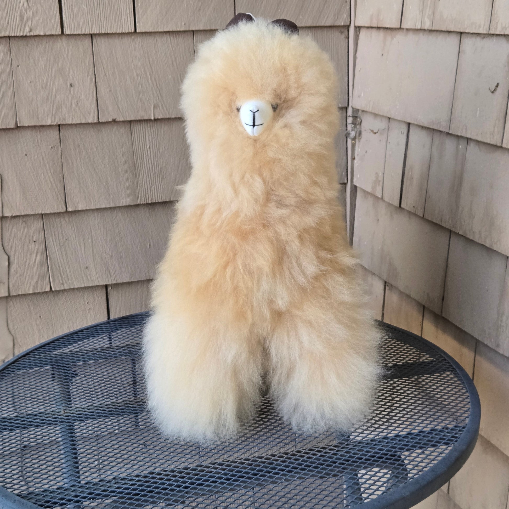 17" Standing Fur Alpaca Toy Purely Alpaca