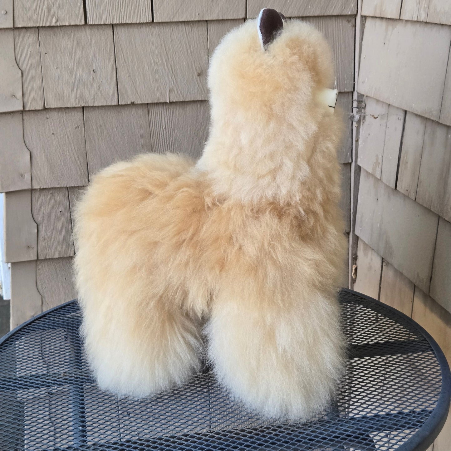 17" Standing Fur Alpaca Toy Purely Alpaca