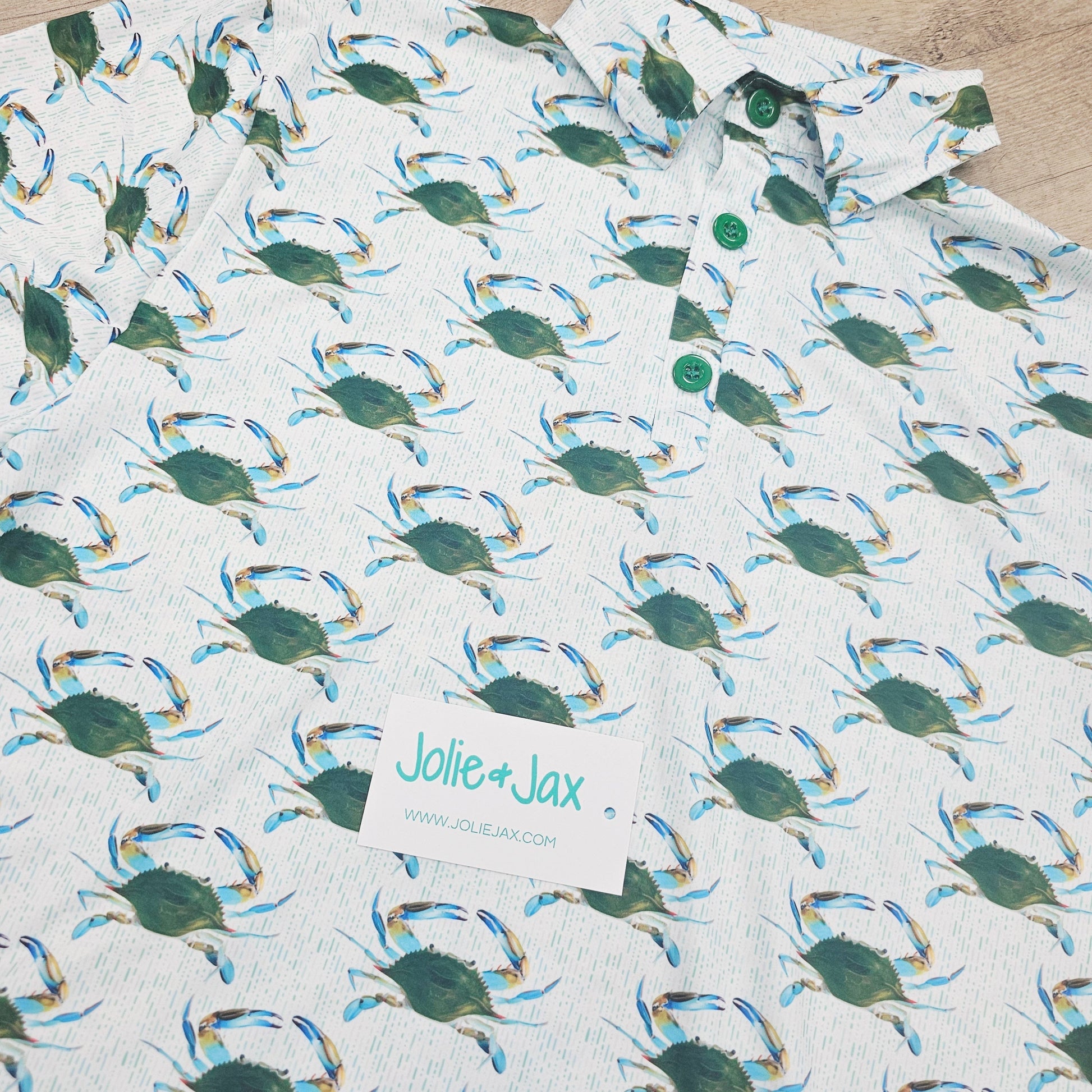 Green Crab Polo Adult Shirt Jolie & Jax Boutique