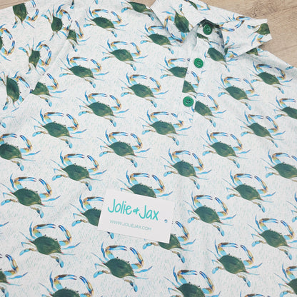 Green Crab Polo Adult Shirt Jolie & Jax Boutique