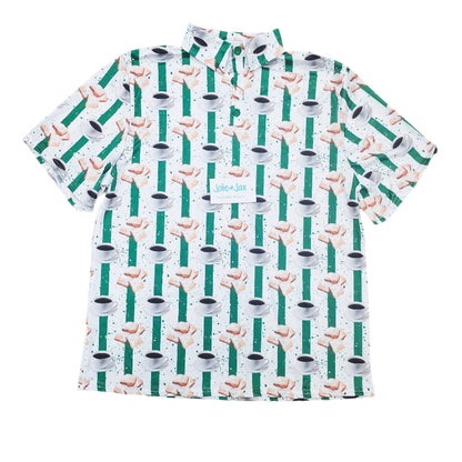 Beignet Stripe Polo Adult Shirt Jolie & Jax Boutique