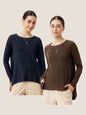 Wool Panelled Ruched Asymmetric Hem Top KALISTA