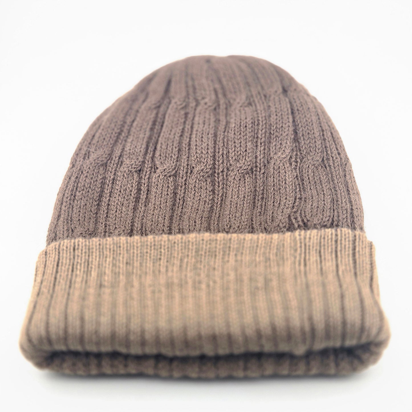 Reversible Cabled 100% Alpaca Knit Hat Purely Alpaca