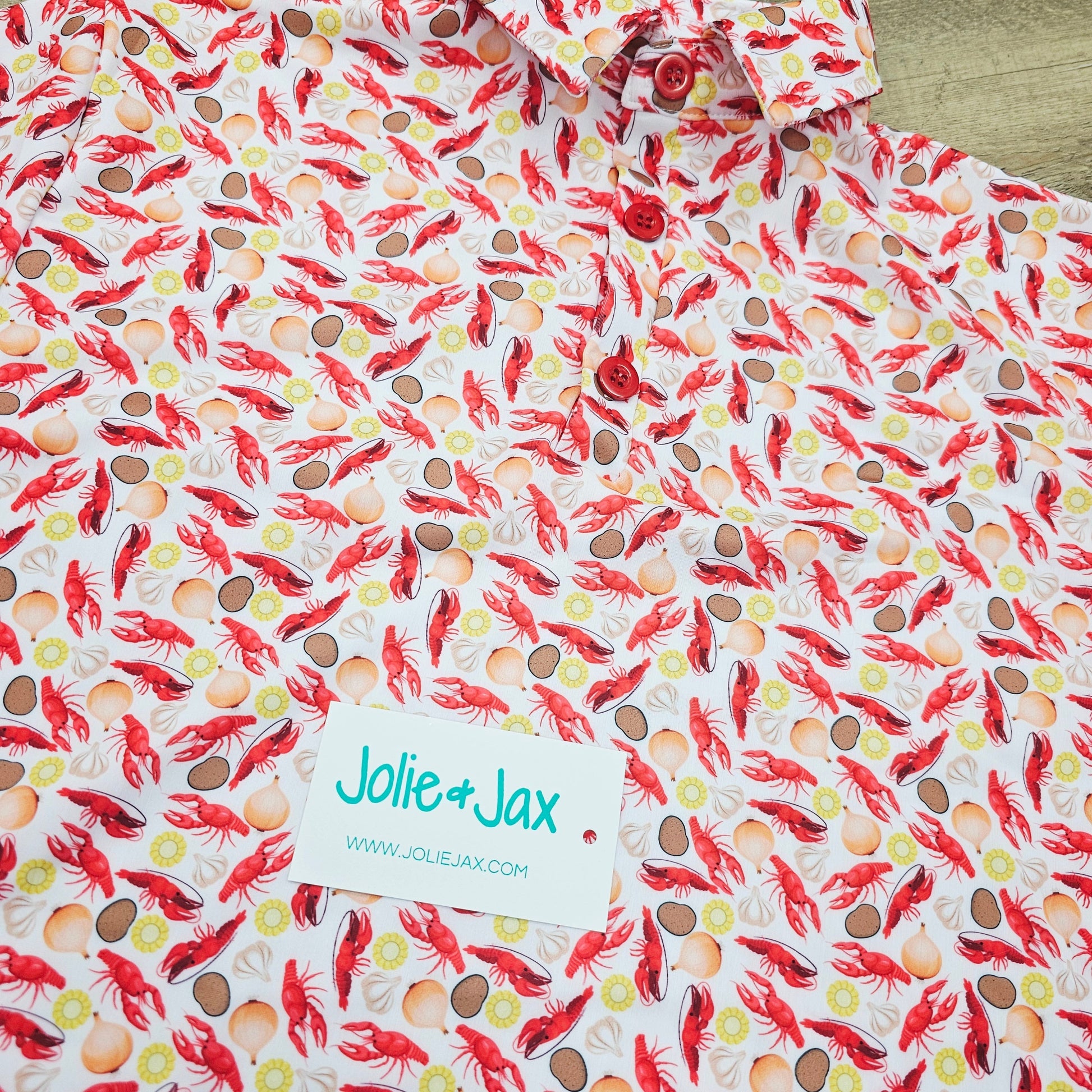 Crawfish Boil Adult Polo Shirt Jolie & Jax Boutique