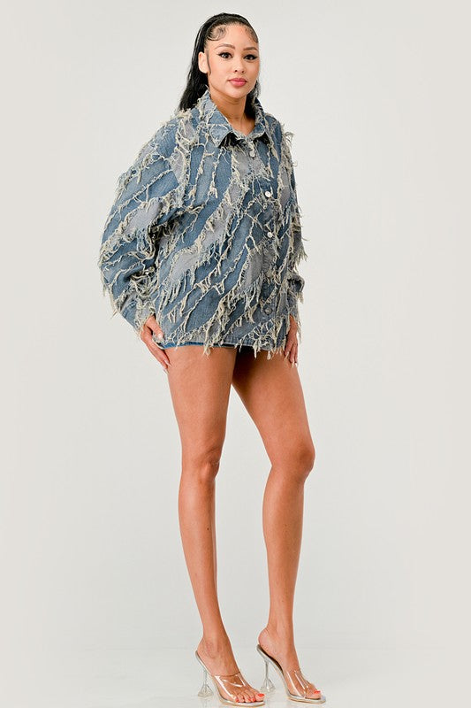 Be Creative Denim Jacket See size chart under “more details” The Fashion Celestial
