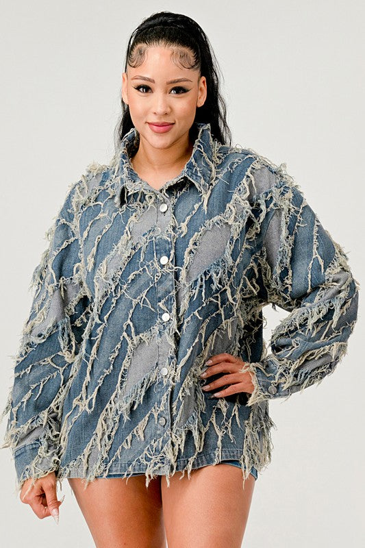 Be Creative Denim Jacket See size chart under “more details” The Fashion Celestial