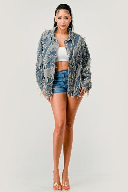 Be Creative Denim Jacket See size chart under “more details” The Fashion Celestial