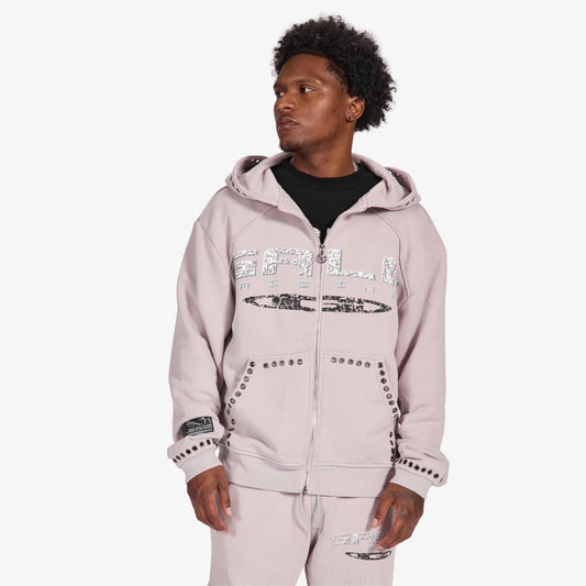 Gala Original Harpy Grommet Hoodie - Washed Cement Denim Exchange