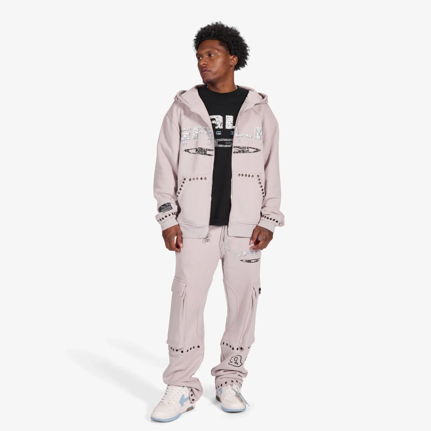 Gala Original Harpy Grommet Hoodie - Washed Cement Denim Exchange