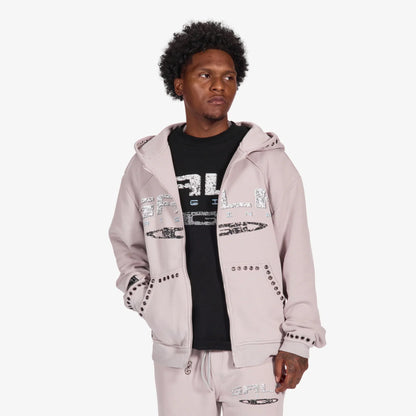 Gala Original Harpy Grommet Hoodie - Washed Cement Denim Exchange