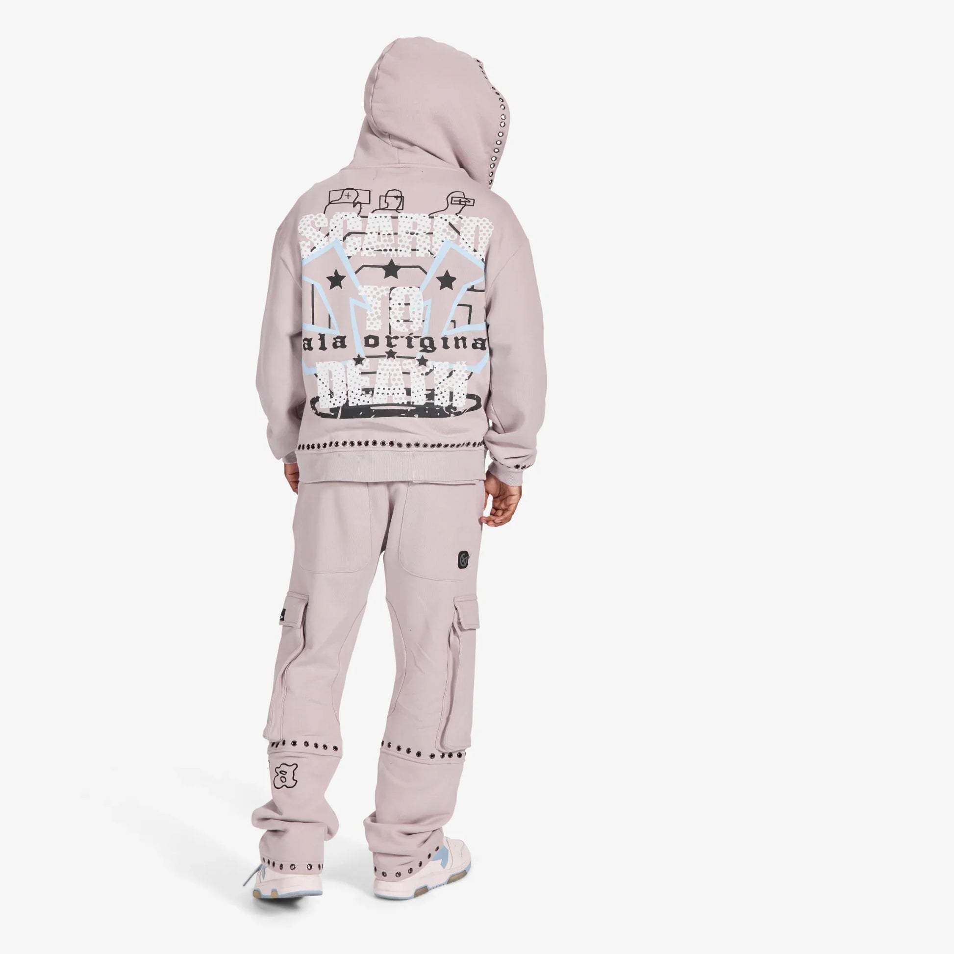 Gala Original Harpy Grommet Hoodie - Washed Cement Denim Exchange