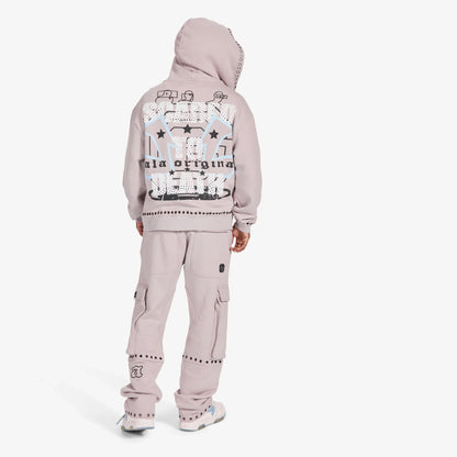 Gala Original Harpy Grommet Hoodie - Washed Cement Denim Exchange