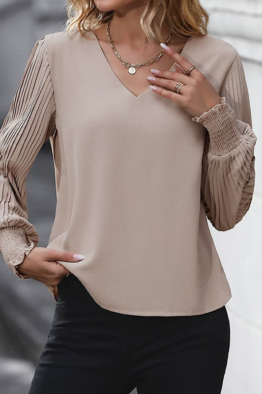 Long sleeve v neck blouse Shop Style & More | Fresh Looks, Everyday Deals & Free Shipping