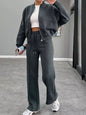 Baseball Collar Zip Up Outerwear and Drawstring Pants Set New Era Fashion LLc